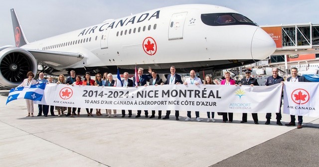 Air Canada célèbre le 10e anniversaire de sa liaison Nice-Montréal