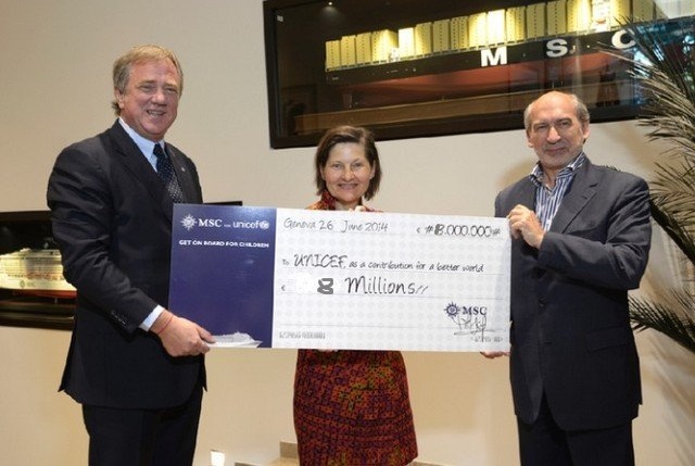 Le partenariat de MSC Croisières avec l’UNICEF dépasse les 8 millions d’euros