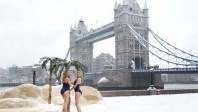 Du joli Beach Volley à Londres sous la neige