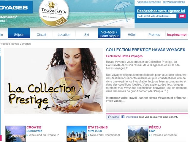 Havas Voyages lance La Collection Prestige