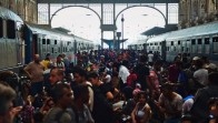 La gare de Budapest bloquée hier par des migrants
