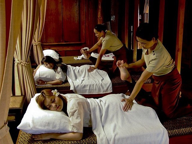 In Thailand, massages received  five by five