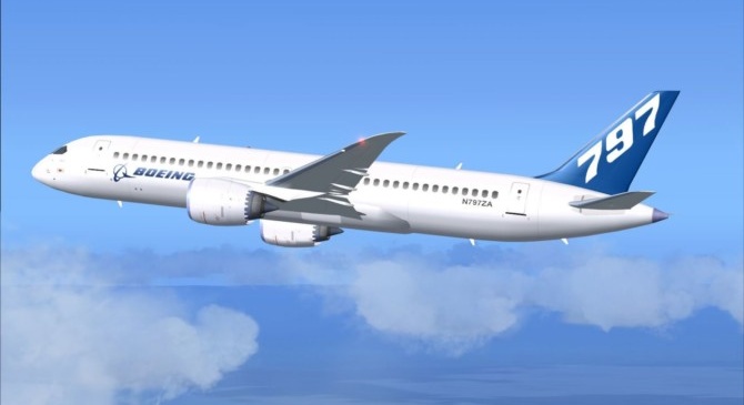 Boeing announces the launch of the B797 which will fly in 2025