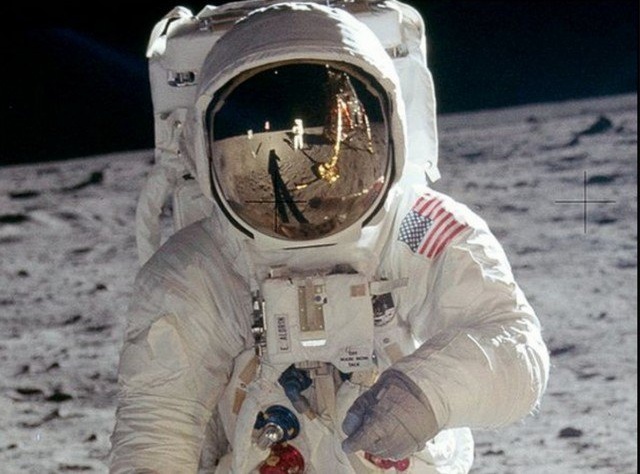 The helmet that allowed Neil Armstrong to pronounce his legendary phrase 50 years ago is on display in London