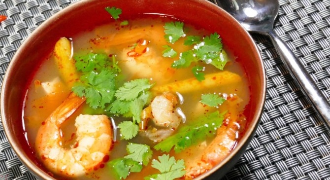 Une vraie soupe Thaie aux crevettes