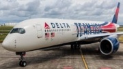 Un A350 Delta aux couleurs olympiques